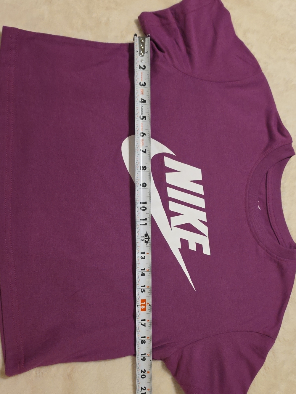 NWT Nike Purple Crop Logo Tee Juniors Size M - Picture 10 of 12